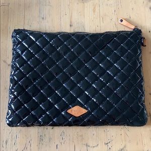 MZ Wallace Metro Pouch in Black Lacquer